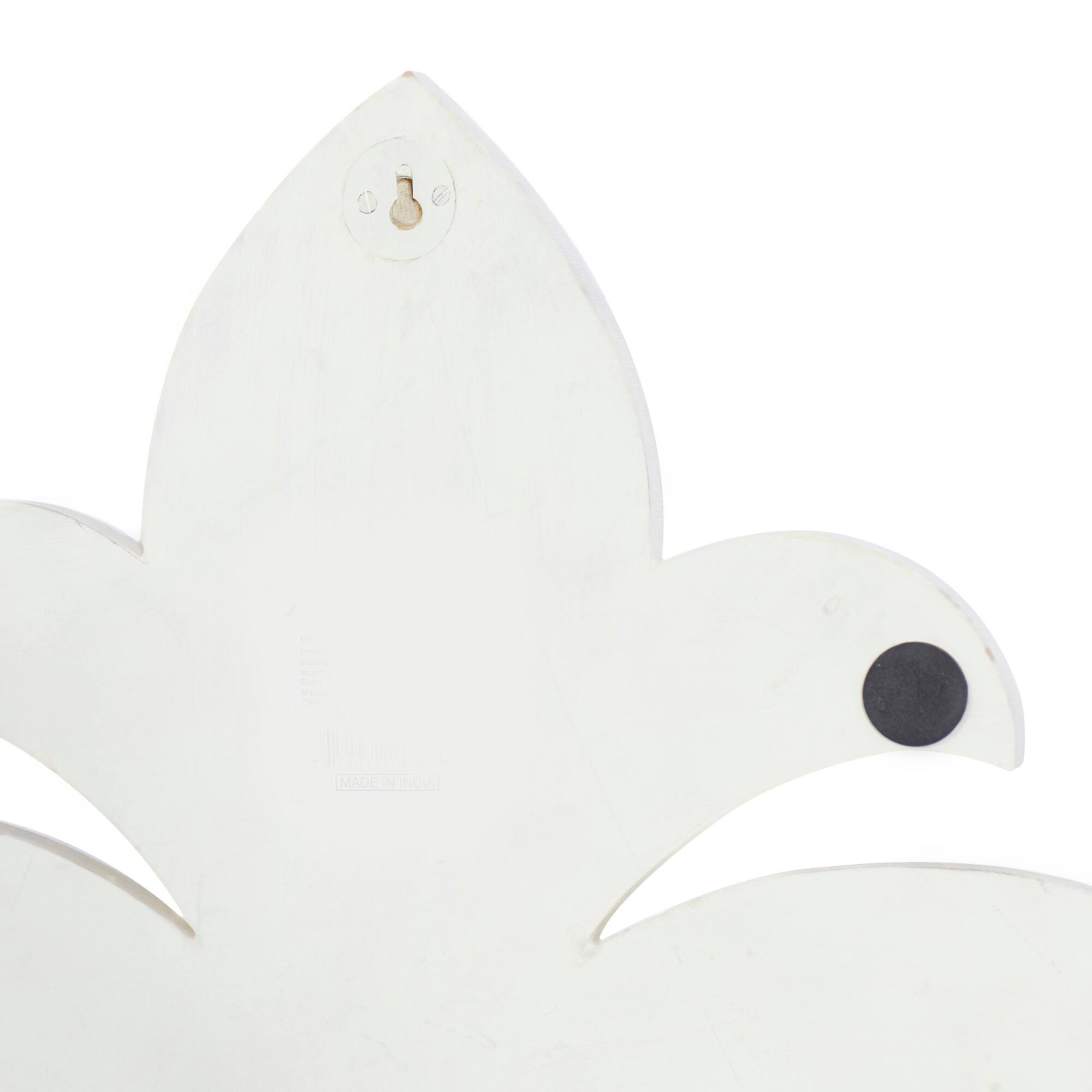 24" White French Themed Wood Wall Décor